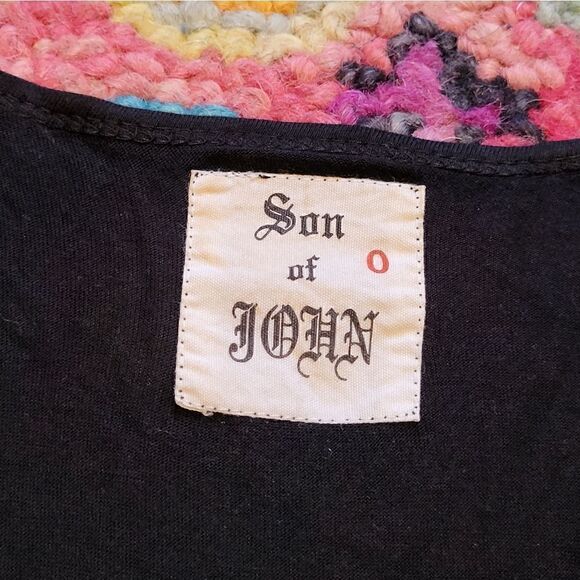 Son Of John Beaded Sequin Embellished Skull Tanp Top Black XS - Picture 4 of 5